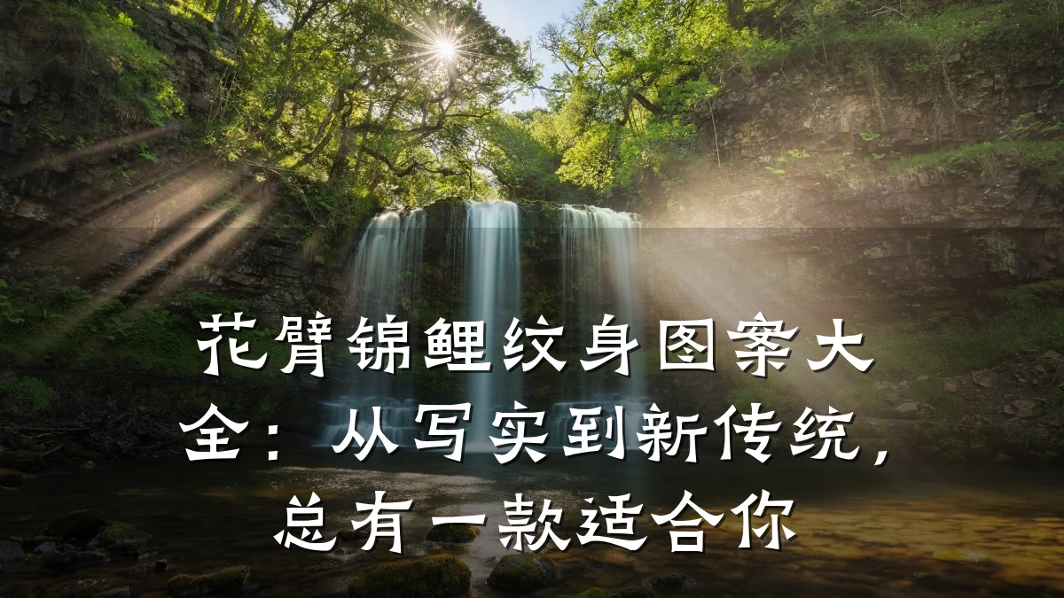 花臂锦鲤纹身图案大全：从写实到新传统，总有一款适合你