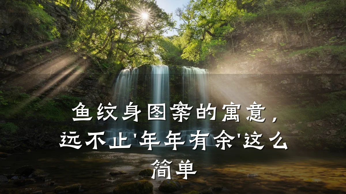 鱼纹身图案的寓意，远不止'年年有余'这么简单